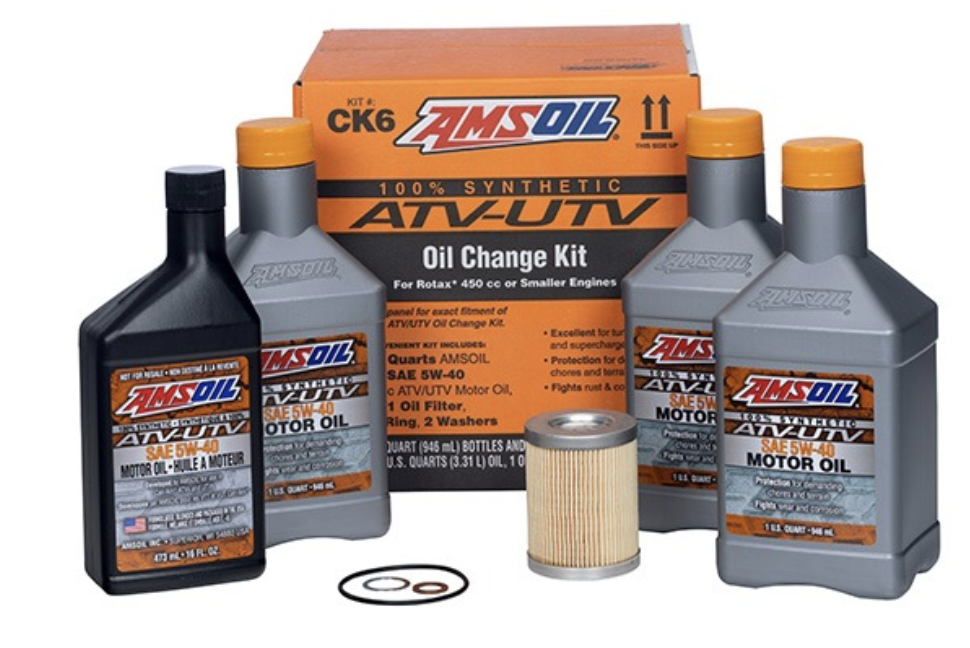 Rotax filter replacement in AMSOIL ATV/UTV oil change kits